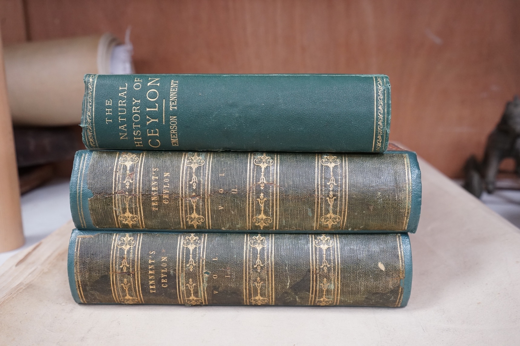 Tennent, Sir James Emerson - Ceylon: an account of the Island physical, historical, and topographical. With notices of its natural history, antiquities and productions. 1st edition, 2 vols. 4 maps (2 folded, 1 coloured),
